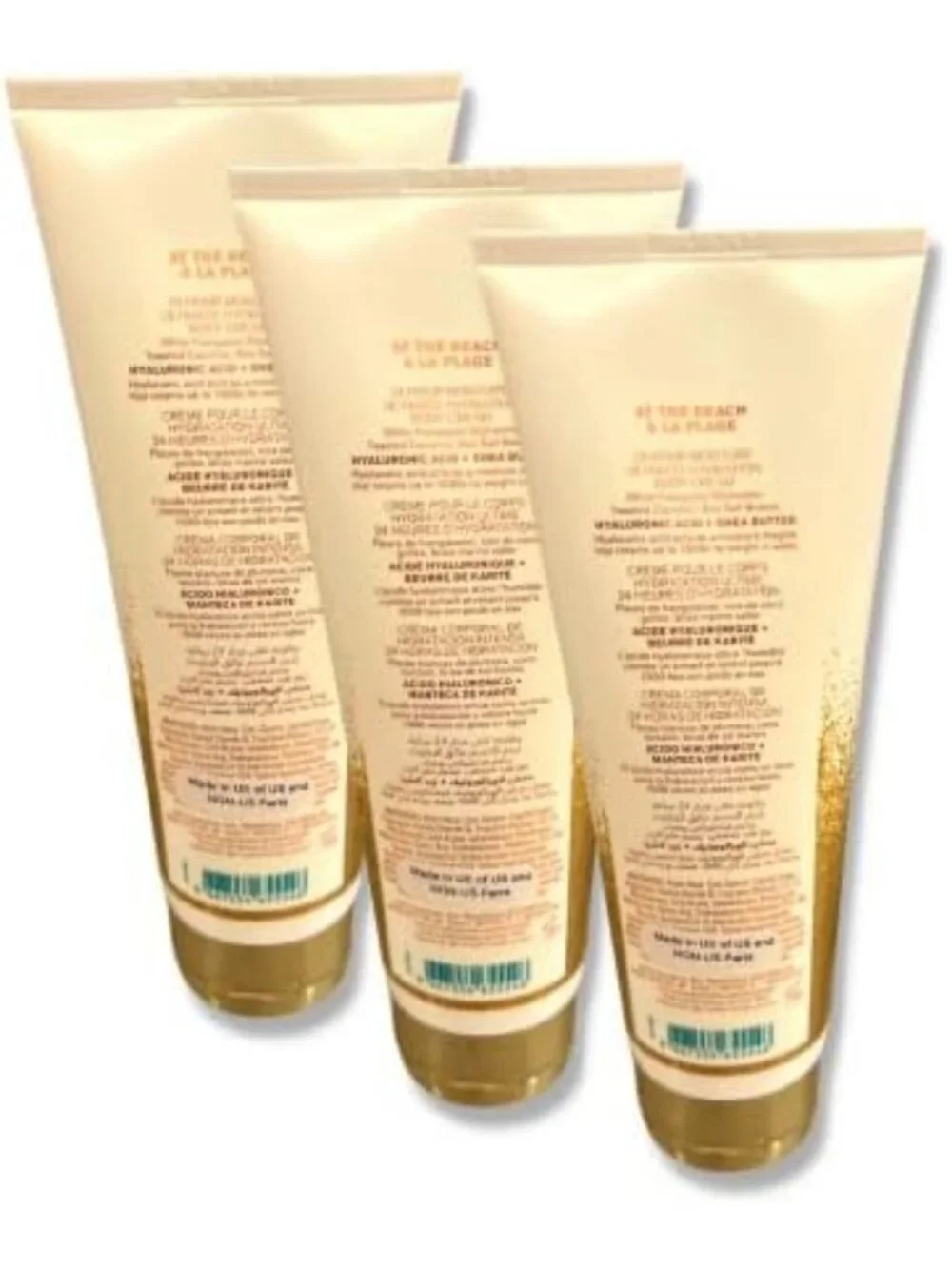 Ultimate Hydration Body Cream Set - At The Beach Scent, 8 oz Each, Pack of 3